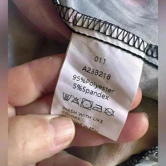 3X black long sleeve bold retro floral babydoll tiered dress. NWOT. Button down - Picture 7 of 10